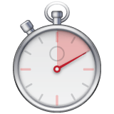 Whatsapp design of the stopwatch emoji verson:2.23.2.72