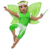 Whatsapp design of the man fairy: medium skin tone emoji verson:2.23.2.72
