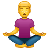 Whatsapp design of the man in lotus position emoji verson:2.23.2.72