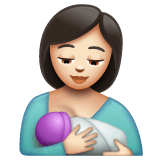 Whatsapp design of the breast-feeding: light skin tone emoji verson:2.23.2.72