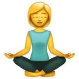 Whatsapp design of the woman in lotus position emoji verson:2.23.2.72