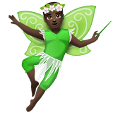 Whatsapp design of the man fairy: dark skin tone emoji verson:2.23.2.72