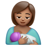 Whatsapp design of the breast-feeding: medium skin tone emoji verson:2.23.2.72