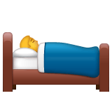 Whatsapp design of the person in bed emoji verson:2.23.2.72