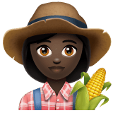 Whatsapp design of the woman farmer: dark skin tone emoji verson:2.23.2.72