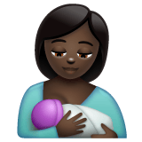 Whatsapp design of the breast-feeding: dark skin tone emoji verson:2.23.2.72
