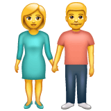 Whatsapp design of the woman and man holding hands emoji verson:2.23.2.72