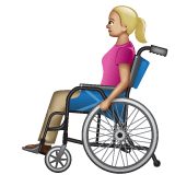 Whatsapp design of the woman in manual wheelchair: medium-light skin tone emoji verson:2.23.2.72
