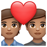 Whatsapp design of the couple with heart: medium skin tone emoji verson:2.23.2.72