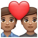 Whatsapp design of the couple with heart: medium skin tone emoji verson:2.23.2.72