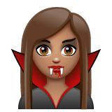 Whatsapp design of the vampire: medium skin tone emoji verson:2.23.2.72