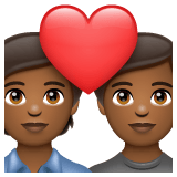 Whatsapp design of the couple with heart: medium-dark skin tone emoji verson:2.23.2.72