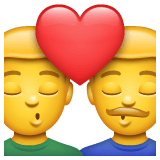 Whatsapp design of the kiss: man man emoji verson:2.23.2.72