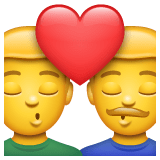 Whatsapp design of the kiss: man man emoji verson:2.23.2.72