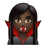 Whatsapp design of the vampire: dark skin tone emoji verson:2.23.2.72