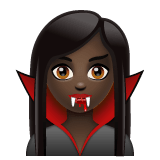 Whatsapp design of the vampire: dark skin tone emoji verson:2.23.2.72