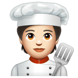 Whatsapp design of the cook: light skin tone emoji verson:2.23.2.72