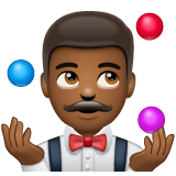 Whatsapp design of the person juggling: medium-dark skin tone emoji verson:2.23.2.72