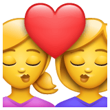 Whatsapp design of the kiss: woman woman emoji verson:2.23.2.72