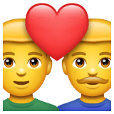 Whatsapp design of the couple with heart: man man emoji verson:2.23.2.72
