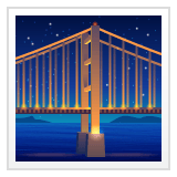 Whatsapp design of the bridge at night emoji verson:2.23.2.72