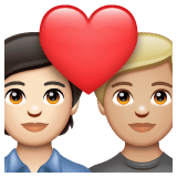 Whatsapp design of the couple with heart: person person light skin tone medium-light skin tone emoji verson:2.23.2.72