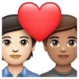 Whatsapp design of the couple with heart: person person light skin tone medium skin tone emoji verson:2.23.2.72