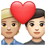Whatsapp design of the couple with heart: person person medium-light skin tone light skin tone emoji verson:2.23.2.72