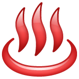 Whatsapp design of the hot springs emoji verson:2.23.2.72