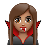 Whatsapp design of the woman vampire: medium skin tone emoji verson:2.23.2.72