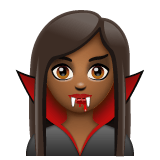 Whatsapp design of the woman vampire: medium-dark skin tone emoji verson:2.23.2.72
