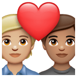 Whatsapp design of the couple with heart: person person medium-light skin tone medium skin tone emoji verson:2.23.2.72