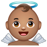 Whatsapp design of the baby angel: medium skin tone emoji verson:2.23.2.72