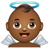 Whatsapp design of the baby angel: medium-dark skin tone emoji verson:2.23.2.72