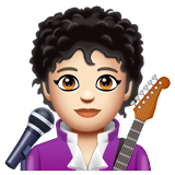 Whatsapp design of the singer: light skin tone emoji verson:2.23.2.72