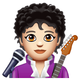 Whatsapp design of the singer: light skin tone emoji verson:2.23.2.72
