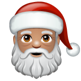 Whatsapp design of the Santa Claus: medium skin tone emoji verson:2.23.2.72