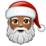 Whatsapp design of the Santa Claus: medium-dark skin tone emoji verson:2.23.2.72