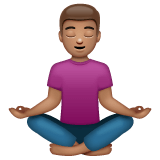 Whatsapp design of the person in lotus position: medium skin tone emoji verson:2.23.2.72