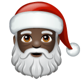 Whatsapp design of the Santa Claus: dark skin tone emoji verson:2.23.2.72