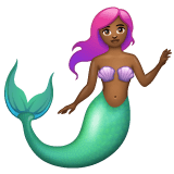 Whatsapp design of the merperson: medium-dark skin tone emoji verson:2.23.2.72