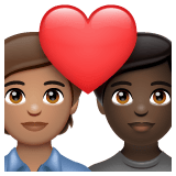 Whatsapp design of the couple with heart: person person medium skin tone dark skin tone emoji verson:2.23.2.72