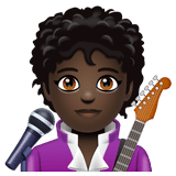 Whatsapp design of the singer: dark skin tone emoji verson:2.23.2.72