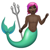 Whatsapp design of the merman: dark skin tone emoji verson:2.23.2.72