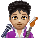 Whatsapp design of the man singer: medium-light skin tone emoji verson:2.23.2.72