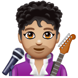 Whatsapp design of the man singer: medium-light skin tone emoji verson:2.23.2.72