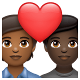 Whatsapp design of the couple with heart: person person medium-dark skin tone dark skin tone emoji verson:2.23.2.72