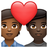 Whatsapp design of the couple with heart: person person medium-dark skin tone dark skin tone emoji verson:2.23.2.72