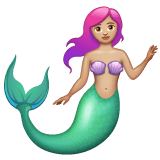 Whatsapp design of the mermaid: medium-light skin tone emoji verson:2.23.2.72