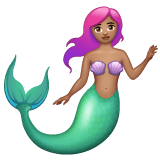 Whatsapp design of the mermaid: medium skin tone emoji verson:2.23.2.72